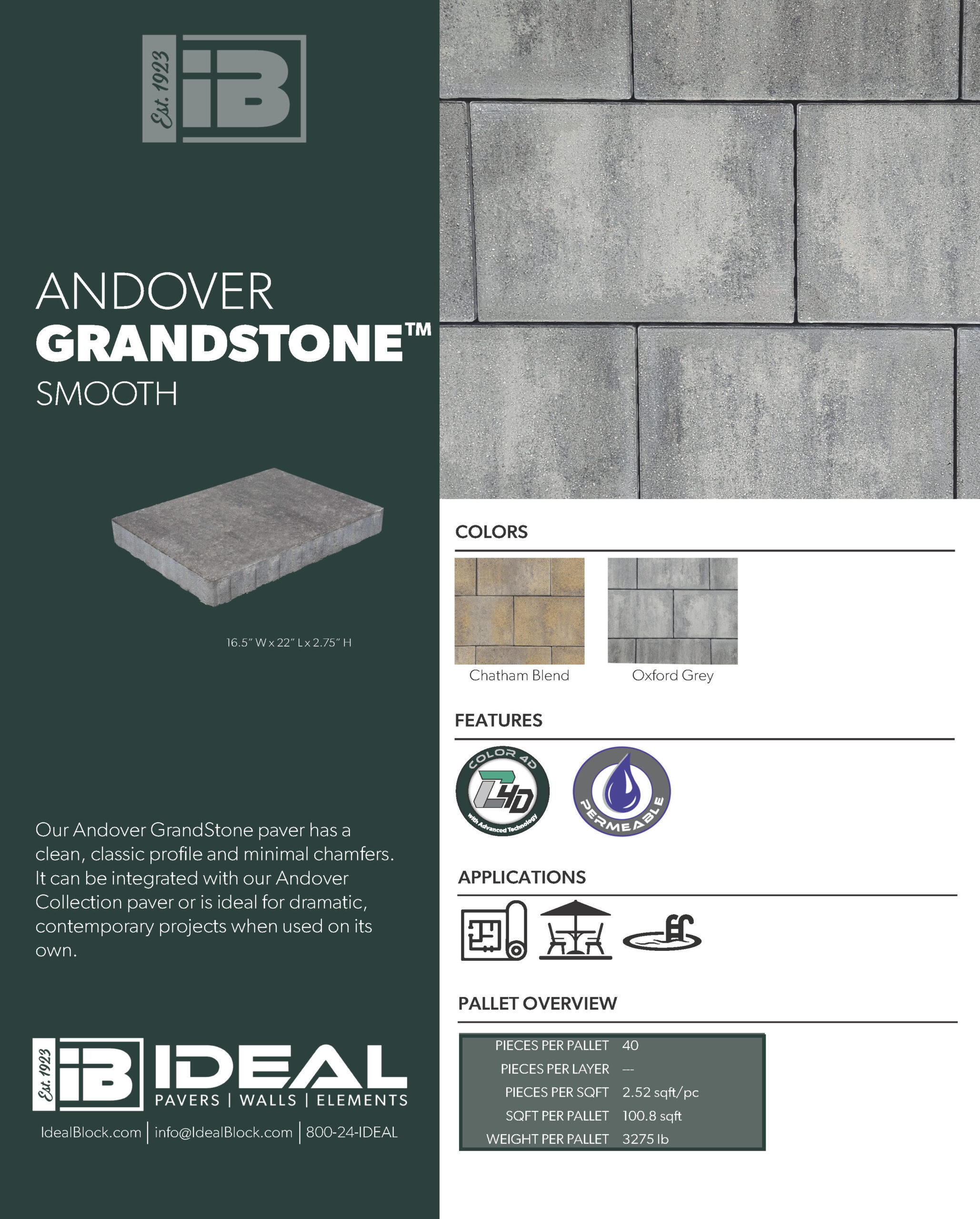 Andover GrandStone™ Brochure Ideal Block