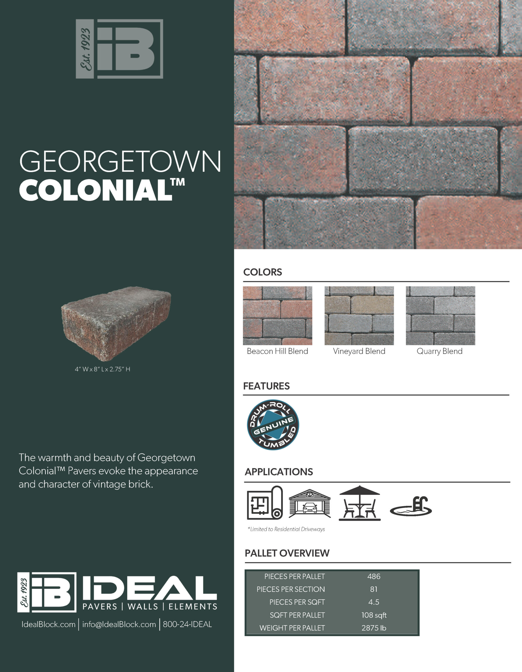 Colonial™ Brochure Copy Ideal Block
